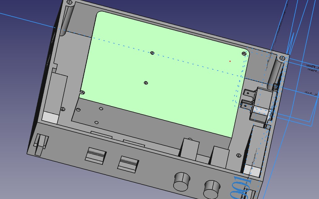 CAD model of electronics enclosure